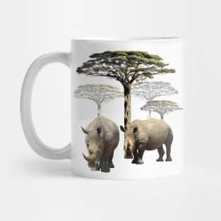 Rhinos on Safari in Kenya / Africa Mug